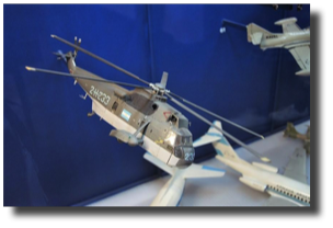 Sikorsky S-61 Sea King. Scratch built in aluminum by Rojas Bazán, 1:40 scale helicopter. Museo Naval de la Nación.